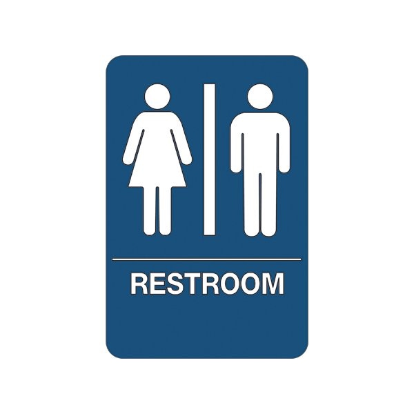 Bsc Preferred Men/Women Restroom ADA Compliant Plastic Sign BUY00087472 - main